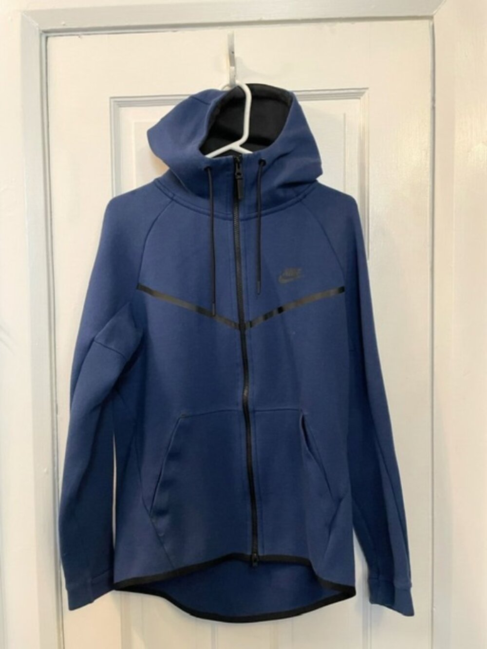 Nike Tech Men's Fleece Windrunner Full-Zip Blue Jacket. Size Large